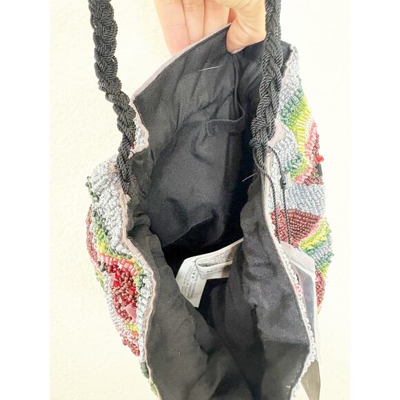 NWT Zara Hand Beaded Watermelon Bucket Bag 4348/204/202 Blogger Favorite - Picture 6 of 10